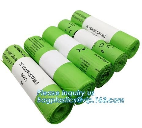 Aangepaste van het het Afvalhuisvuil van 100% Biologisch afbreekbare Composteerbare Beschikbare het Afvalt-shirt het Winkelen Plastic Verpakkende Zakken met