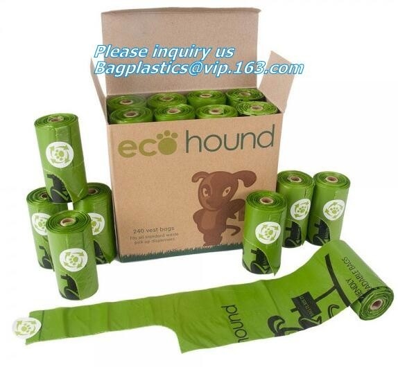 De composteerbare Logo Printed Colorful Pet Dog-Plastic Biologisch afbreekbare Vuilniszak 100% van het Afvalachterschip, nul afval verklaarde hond po