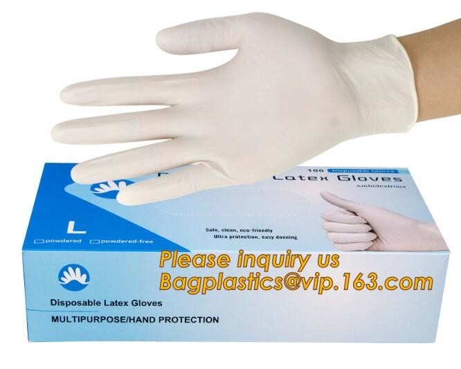 Het poeder-vrije niet-steriele natuurlijke de rubberlatexonderzoek van 100% gloves /gloves-bageasebagplasti van latex medische verbruiksgoederen