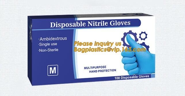 De blauwe Non-Medical Biologisch afbreekbare Beschikbare het Nitrilhandschoenen van het Poeder Vrije Onderzoek, de Fabrikanten van Handhandschoenen poederen vrij n