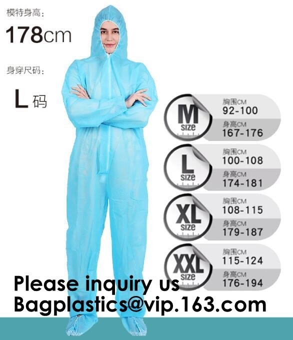 Laars, Kap, Elastische Manchetten, Enkels, Taille. Op zwaar werk berekende Beschermende Overtrekken. Unisex- Beschikbare Workwear voor het schoonmaken servi