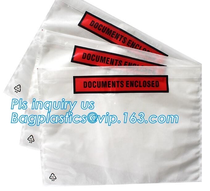 pakbon van de de douane sloot de zelfklevende envelop van de verpakkingslijst, de envelop van de verpakkingslijst/etiketzak, Document zelfadhes in