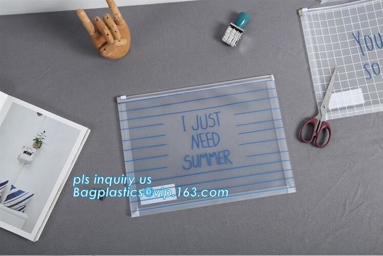 de transparante zak van de schuifritssluiting voor kleren, de aangepaste plastic zak van de schuifritssluiting met buitenzak, schuifzak/ritssluitingszak