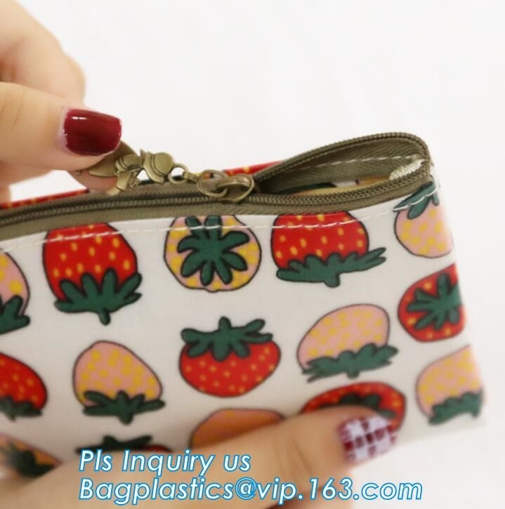 Canvas Kosmetisch Pen Pencil Stationery Bag, het stempelen van het de penpotlood van het maniermeisje de kantoorbehoeftenzak, Opslagzak Promotiecanv