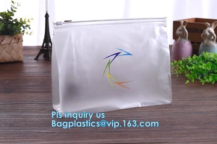 Van de de schuifzak van de stoffenritssluiting professionele vinyl de ritssluitingszak van pvc, de kledende verpakkende pvc-zak van de schuifritssluiting, de zak van de schuifritssluiting