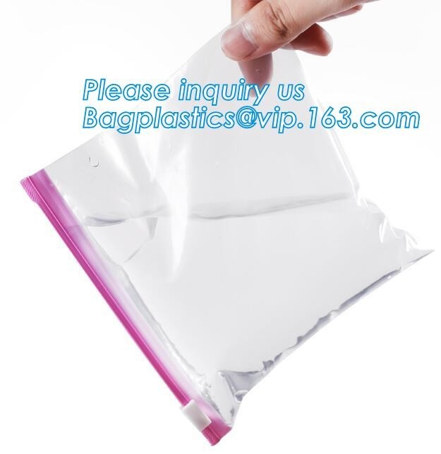 De Douane Transparante LDPE Plastic Waterdichte k van de schuifdiepvriezer Opslagzak, duidelijk plastic PE van de Schuifritssluiting POLYwater