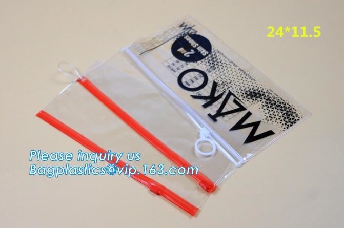 Swimweartoiletry de Vinylzak van pvc met Schuif k, zak van pvc van de Schuifritssluiting de Duidelijke voor pvc EVA van de pakket Vinyl, onverwacht knoop