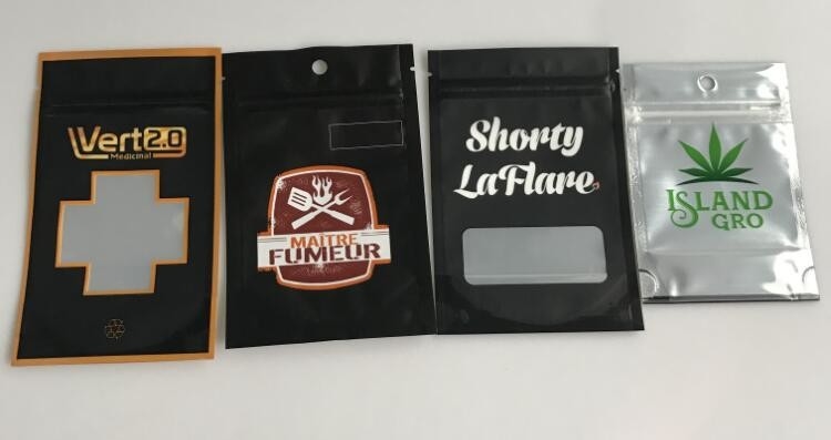 Van de de Aluminiumfoliezak van het douanevoedsel de Veilige Gouden Zakken van Mini Smell Proof Mylar k, Resealable van de de Folieritssluiting van het Geurbewijs de Zakkenwi