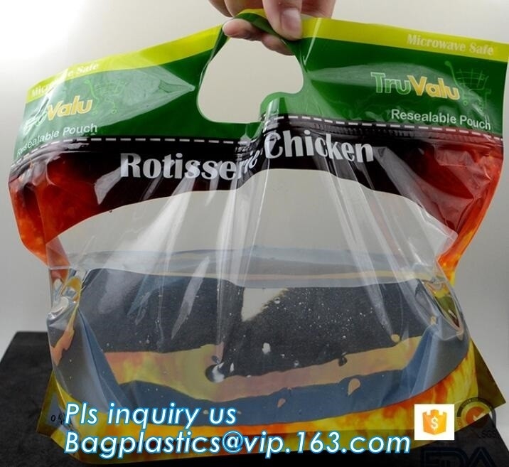 staat de douane gedrukte rotisserie van de het braadstukkip van kippenzakken verpakkende zak, k-handvatzakken zak, Plastic folieverrotting op
