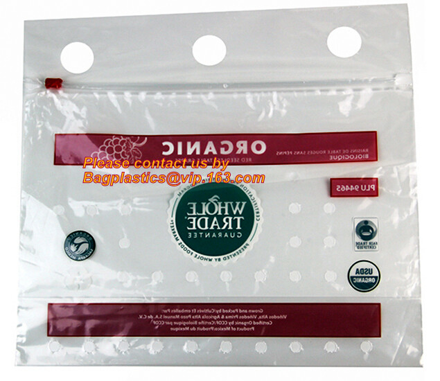 vruchten gaten die van de kersen de speciale opening polyzak met ritssluiting, Vers Fruitdruif Cherry Packing Protection Bag, gr. verpakken
