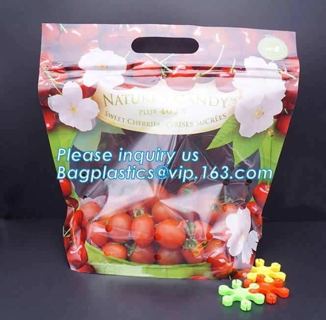 LDPE k aseptische druivenzak, kersenzak, fruitzak met gat/de zak van het schuifk fruit met luchtgaten voor druif packagin
