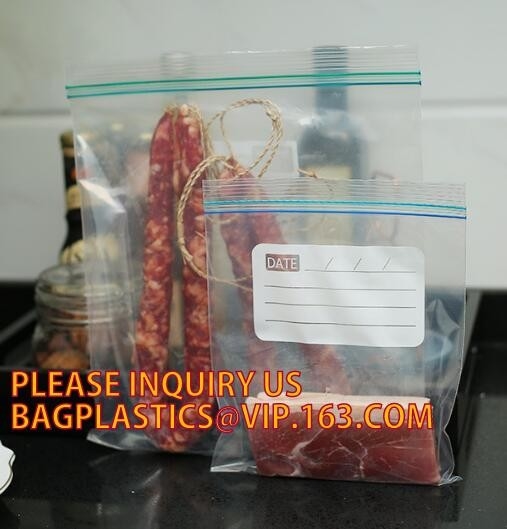 De verpakkingspe van de voedselrang drukte de transparante douane ritssluitingszakken met dubbele ritssluiting, de diepvriezerbedelaars van het Sandwich baggies voedsel