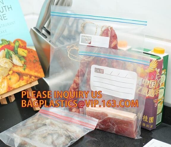 Grote van de de Ritssluitings Jumbogrootte van k Resealable Plastic de Opslag polyzakken met wit blok om te etiketteren, om het volgen k te verdubbelen