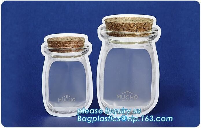 Van de de Verpakkingskorrel van Matte Clear Bags Zip Lock Resealable het Voedselzakken, Opnieuw te gebruiken Verzegelende Voedselzakken met Venster voor het Opslaan van C