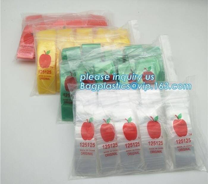 1212 Apple Minik Baggies 17 Kleurenmengeling 100 Zakken 1/2“ X 1/2“, goedkope van de de douane3x3 ritssluiting van 100%LDPE plastic de zakcusto