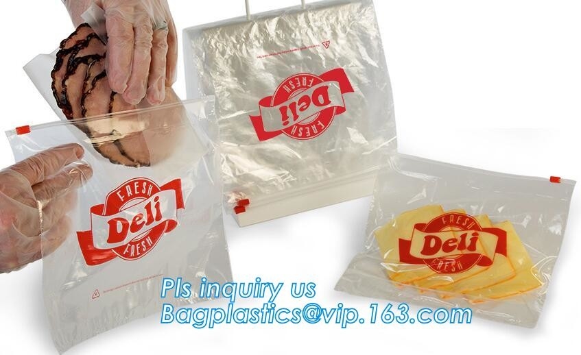 PE de zak van de het zadeldelicatessenwinkel van de schuifritssluiting, Biologisch afbreekbare k-zadeldelicatessenwinkel doet, zadelt de zak van de delicatessenwinkelschuif, LDPE de delicatessenwinkel van het Douanezadel in zakken