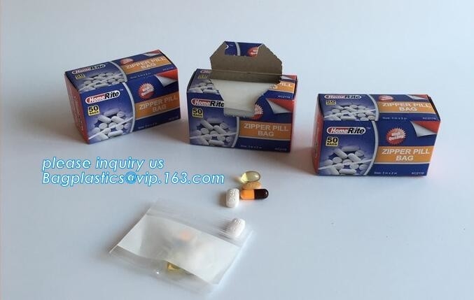 de medische pillenautomaat doet de zak van de de zakkenritssluiting van de pillenverpakking van de leverancier van China, de Medische Plastic Geneeskunde B van de Ritssluitingszak in zakken