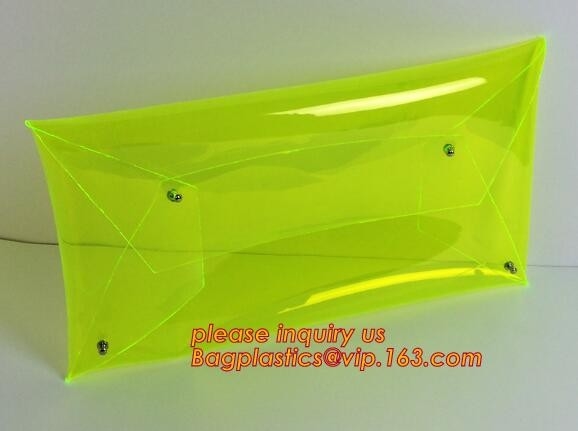 Pvc-zak/Transparante pvc-het handvatzak van handtas/PVC voor bevordering, de Plastic Handtas van Neonpvc, handvat, handtassen, purs