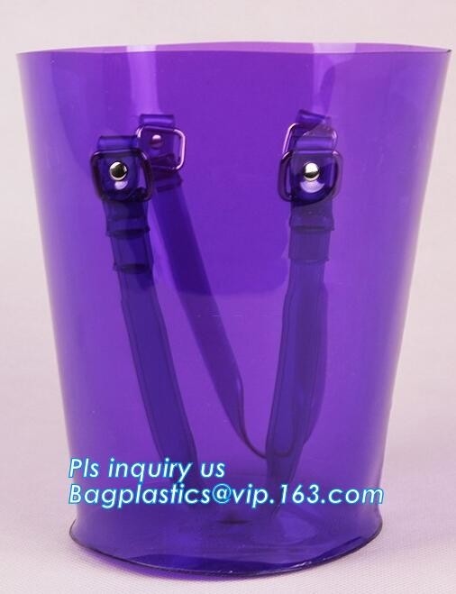 Het vouwen van Vouwbaar Emmervat, Waterdicht pvc dat Emmer, pvc-Emmer, Ronde Emmer met Plastieken B vouwt van Handvat de Duidelijke pvc