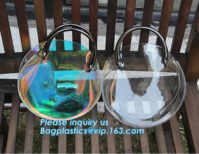 handtas van de manier duidelijke pvc van de eco de vriendschappelijke tiener, Plastic pvc-Handtassen voor Vrouwen, de Promotiehandtas van lage prijs in het groot pvc