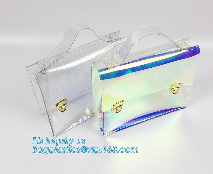 het winkelen van pvc van de de zomerlaser de totalisatorhandtas van pvc van de zakmanier vormt de transparante, Promotie goedkope duidelijke dames pvc plastic H
