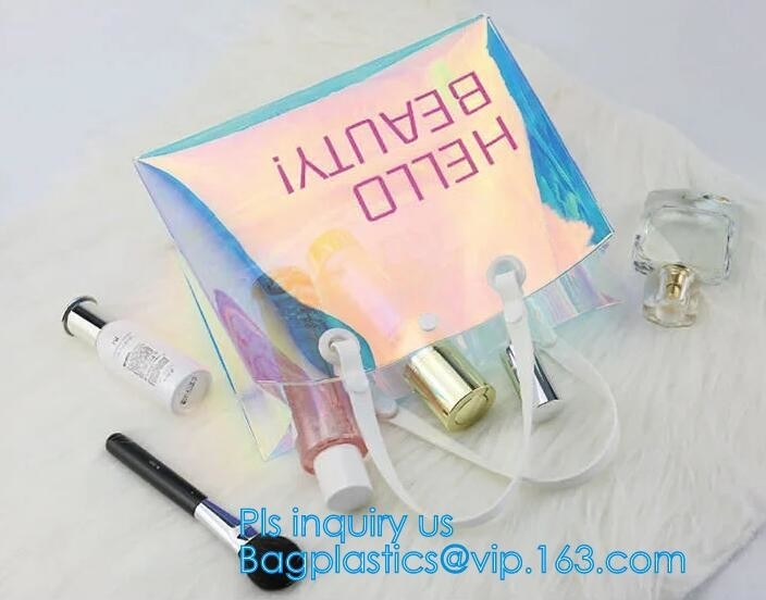 Van de het Strandzak van de vrouwenzomer draagt Vinylpvc Transparant Klein Tote Handbags Shopping Shoulder Bags, handvat, matrijzenbesnoeiing, packagi