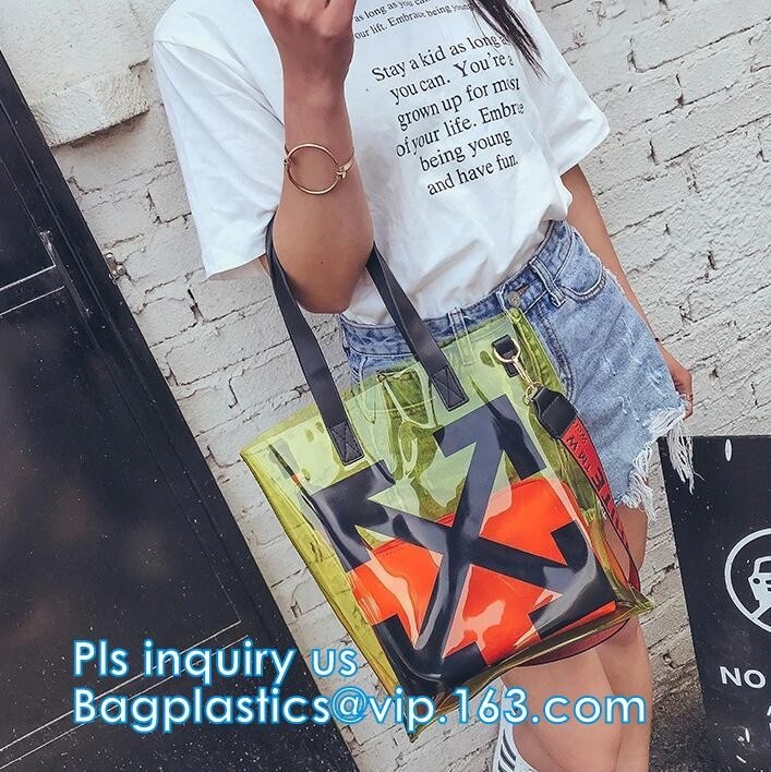 Van de de Hangerritssluiting van het booghandvat Zak van het Slot doet de Kosmetische Pvc met k, de gift duidelijke vinyl plastic verpakkende ritssluiting van de handvatzak w in zakken