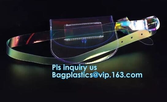De Zak van de de Sportenriem van laserpvc, Taillezak, Fanny Pack, van de het Gevalzak van de Taillezak zak van de de sportentaille van pvc de Duidelijke/transparante riem, zak
