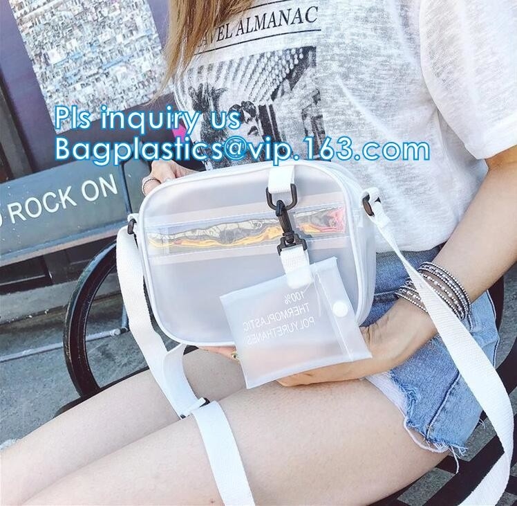 Het Kruis van de de Handtasketting van pvc van de stadionbeurs - lichaamszak, holografisch transparant pvc-handtas Koreaans kruis - de zak van de lichaamsgelei, Reis ma