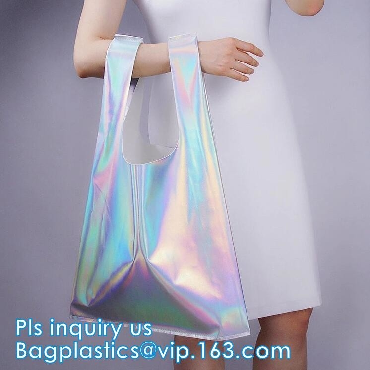 Van de BoodschappersTransparent van de sluitingsschouder de Handtas van pvc, pvc Jelly Tote Bag 2 van de het Strandzak van PC Vastgestelde het Suikergoedhandtas, Pvc Dame Women