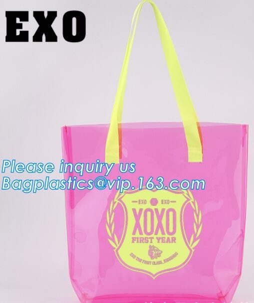 Van de Giftzakken van pvc de Kosmetische Zakken van de Kerstmisverpakking van Diy, zakken met handvat voor kleinhandelsvertoning, pvc van Organisatorstorage bag large