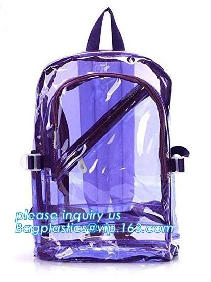 Rugzak van pvc Daypack van de multi-zakkenschool de Openlucht Duidelijke Transparante, de Op zwaar werk berekende duidelijke pvc-rugzak van de schoolreis met pa