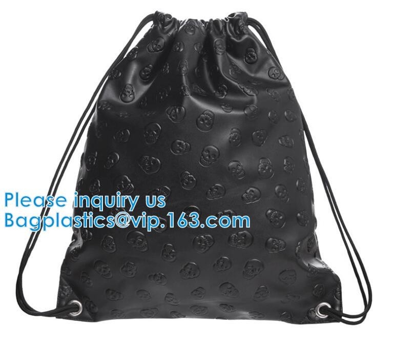 Pu van het Drawstringsleer de Zak van Drawstring van het Rugzakpu Hologram, schoonheidsmiddelen, bevordering, het winkelen, supermarkten, giften, kleding