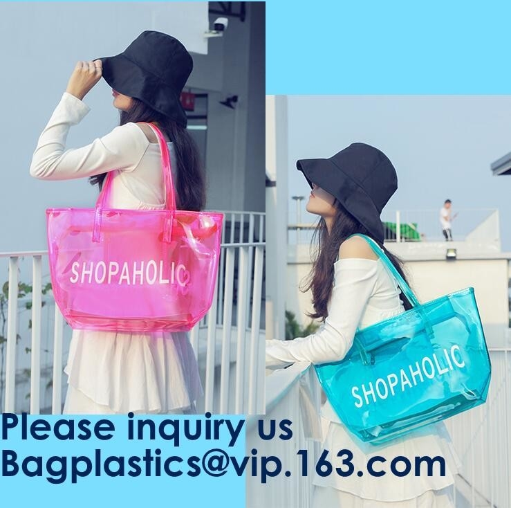 Waterdichte van de de Zakzomer van Strandpvc het Strandzak, van de Leveranciers Transparante pvc van China de Vrouwenzakken Tote Beach Handbags