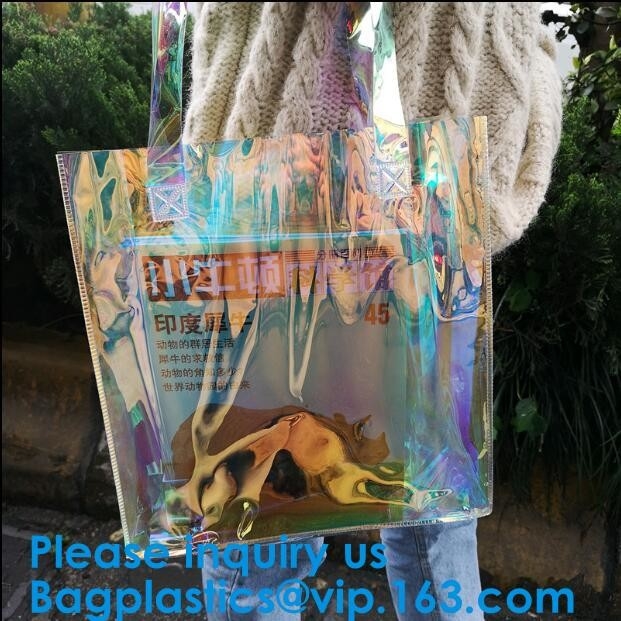 Van de de Laserhandtas van het manierhologram van de de Beursschouder de Zak van het de Zomerstrand voor Vrouwen, van de de handtasgelei van het vrouwenhologram de duidelijke schouder van pvc