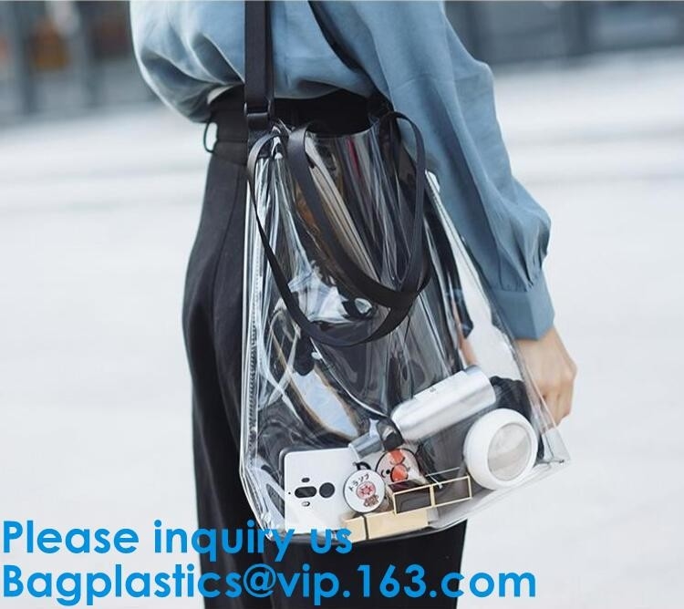De vrouwen ontruimen Jelly Beach Bag Clear Transparent-van de de Schouderhandtas van Pvc het Strand Winkelend Zwemmend Duurzaam Tote Bag