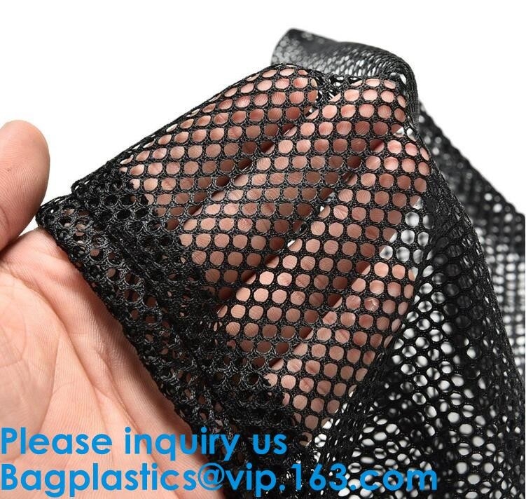 Duurzaam Nylon Mesh Bag met de Glijdende Drawstring-Sluiting van het Koordslot, de Grote Zwarte MILIEUVRIENDELIJKE PREMIE WASBARE GROC van Mesh Bag
