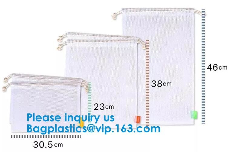 Promotiedouane Logo Brown Small Nylon Drawstring Mesh Bag, OEM de Kleine Polyester Mesh Drawstring Bag van de Ontwerpbevordering