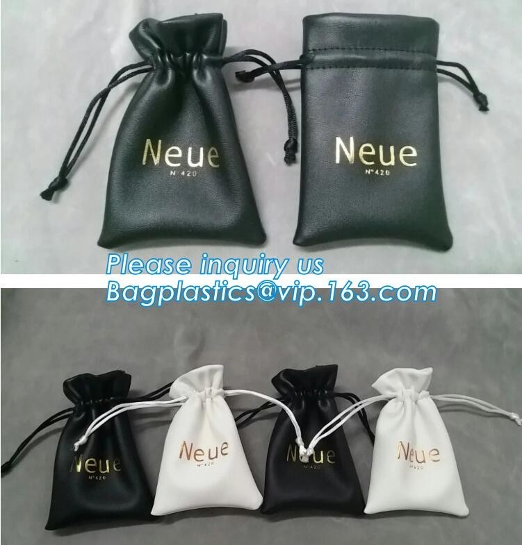 Diverse Grootte maakt de Bruine Pu Kosmetische Zak van Leerdrawstring Promotie omhoog Organisator Bag With Drawstring Bagease