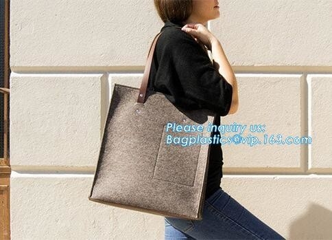 De gevoelde Laptop Zak met de Polyester van Eco van de Ritssluitingszak voelde de Vrouwenzak van Lage Prijstote bag handmade fashion felt