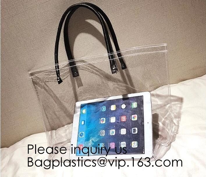De vrouwen ontruimen Winkelende van de het Strandzak van Zak Transparante pvc van de de Capaciteits Vouwbare Reis Grote de Opslagorganisator Bag, bagease, pak