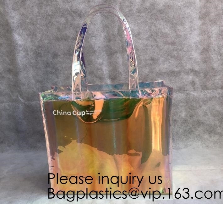 Holografisch pvc Tote Bag, van het de Laserhologram van de Schouderzak pvc Winkelend Tote Bag Lady, kleedt de sok van Overhemdsswimwear Verpakking