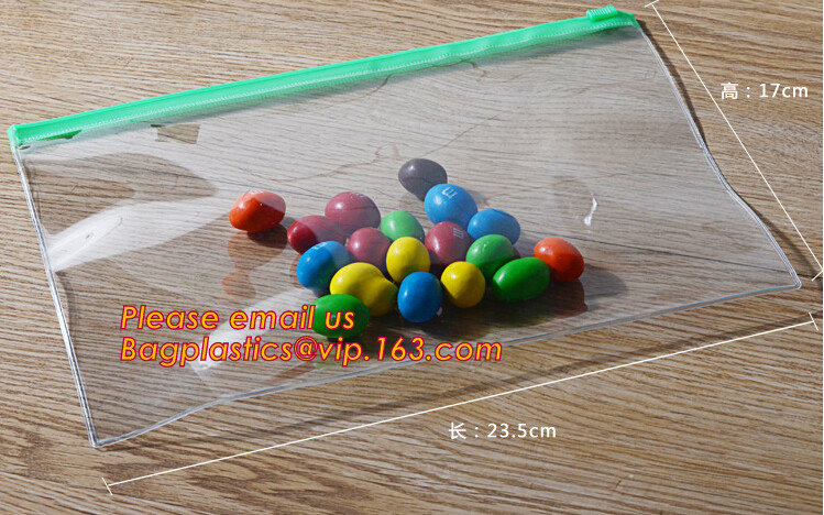 A4 ontruim de plastic draagbare zak van de het dossieromslag van het ritssluitingsslot met de kleine zak van de knoop onverwachte portefeuille