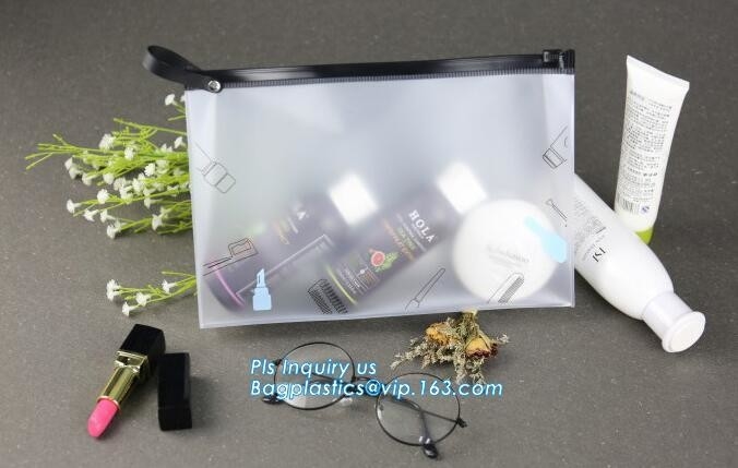 Eva Clear Vinyl Cosmetic Bag-de het Potloodzak van de Schuifritssluiting, Promotie Transparante Kosmetische pvc-het Pitzakken van de Zakschuif ontruimt RT