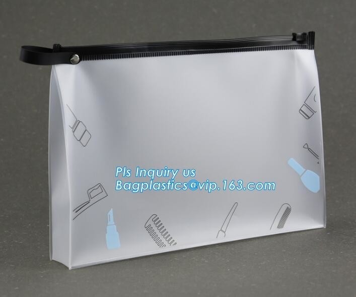Transparante pvc-de reis kosmetische zak van de ritssluitingsschuif, de zak van het goederenpakket, Kosmetische de Schuifbedelaars van Verpakkings Zachte Aangepaste pvc