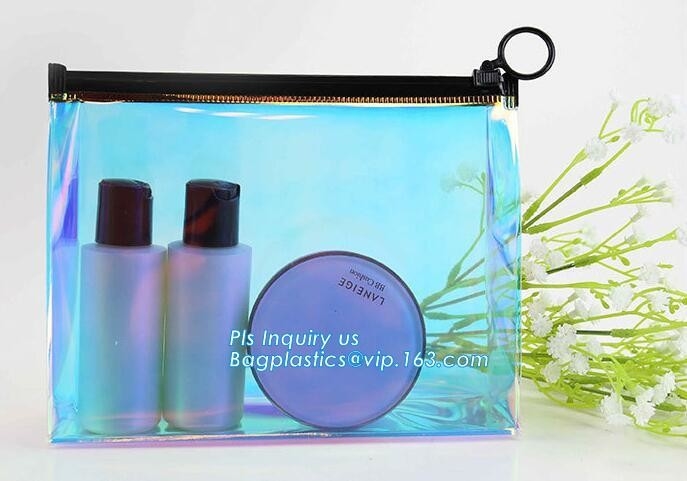 De nylon k-toiletry van schuifpvc kosmetische zak van de zak vinylstrandkleding, de kosmetische zak van de handdoekschuif, de zak van verpakkingspvc met gegleden