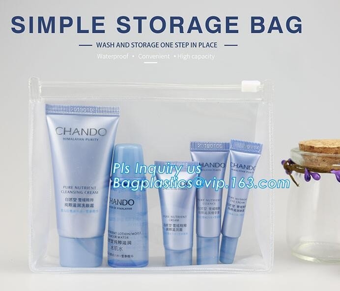 de vinyltoiletry van de de schuifzak van pvc van de ritssluitingszak van de druk duidelijke pvc waterdichte aangepaste kosmetische zakken, Opnieuw te gebruiken Duidelijk Pvc Cosmeti