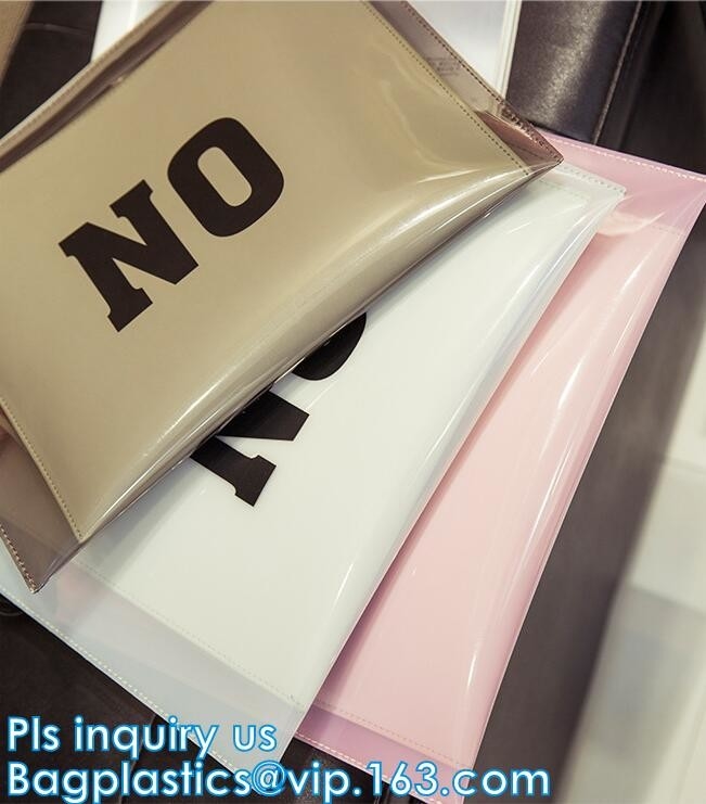 De douane Gedrukte Schuifpe Zakken van de Ritssluitingskleding met Embleem, de berijpte plastic pvc-zak van het ritssluitingsdocument, Standup Kosmetisch P