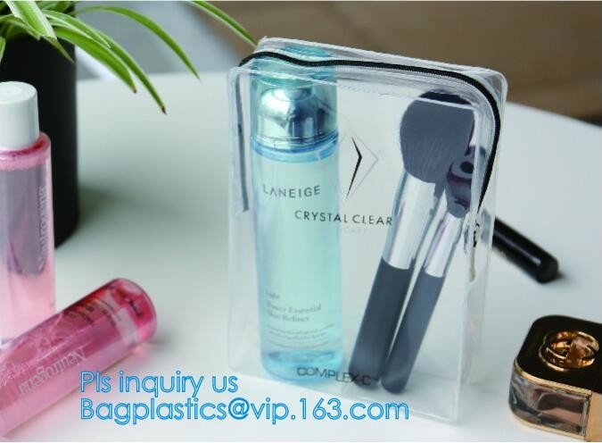 De kosmetische Makeup/-Toiletry Duidelijke Zak van de de Reiswas van pvc met handvat, Kosmetische Gift doet Tote Travel Makeup Bag voor Ritssluiting in zakken