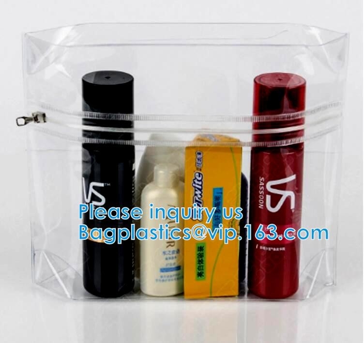 Van de de Make-upzak van hologrampvc OEM van de de Laser Kosmetische Zak Transparante Leverancier, Ritssluitings Kosmetische Zak met Zak van de Handvat de Plastic Make-up
